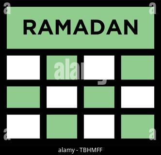 Ramadan calendar icon - vector Stock Vector