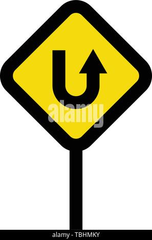Road sign icon - road warning sign - vector Stock Vector