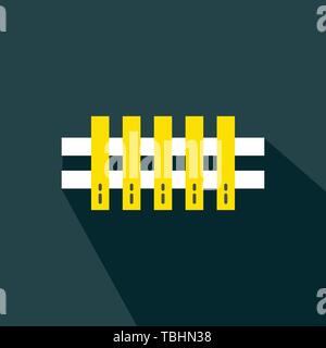 Fence icon - modern minimal flat design - vector Stock Vector
