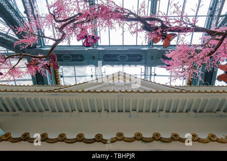 Las Vegas, APR 28: Special Japanese spring display in Bellagio Conservatory & Botanical Gardens on APR 28, 2019 at Las Vegas, Nevada Stock Photo