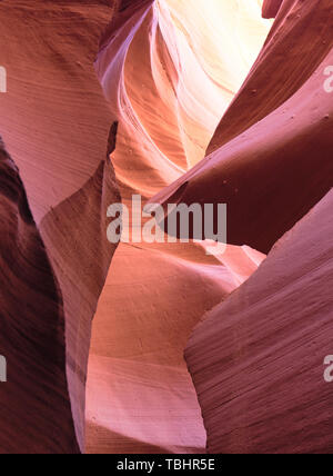 Colorful rock formations in Antelope Canyon, Page, Arizona, USA