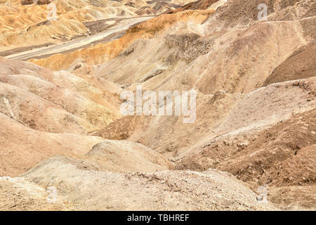 Colorful hilly formations near Twenty Mule Team Canyon in Death Valley, California, USA Stock Photo