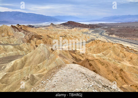 Colorful hilly formations near Twenty Mule Team Canyon in Death Valley, California, USA Stock Photo