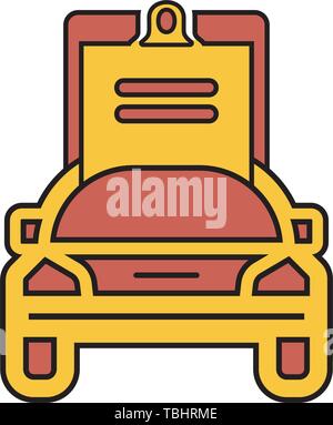 Car maintenance list icon linear flat style Stock Vector