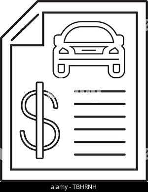 Car maintenance list with dollar sign Stock Vector