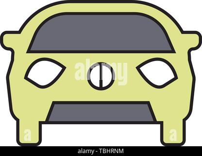 Modern thin line colorful car icon Stock Vector