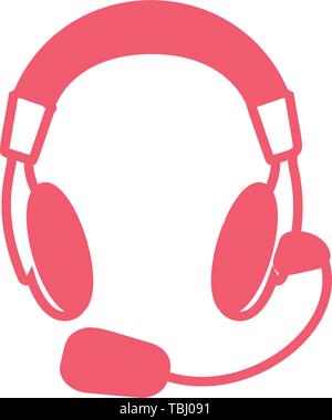 Headphone icon vector - Flat Stock Vector