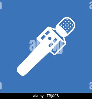 Microphone icon vector - Glyph sign Stock Vector