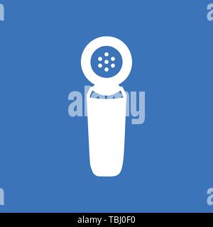 Microphone icon vector - Glyph sign Stock Vector