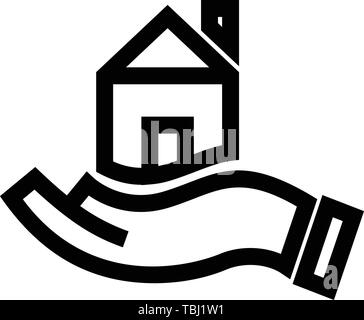 House protection sign - Safety real estate icon vector Stock Vector