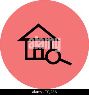 House searching icon - vector Stock Vector
