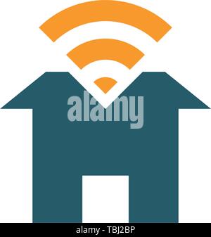 Home wifi sign icon - vector Stock Vector