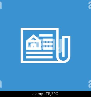 Real estate document sign - House agreement icon vector Stock Vector