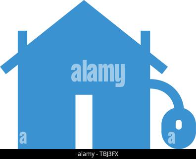 House controlling concept sign - House with mouse icon Stock Vector