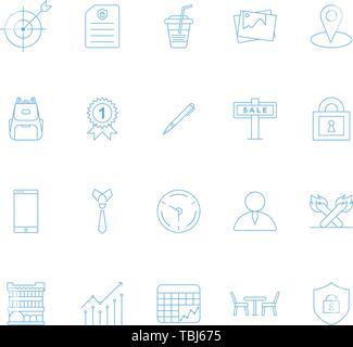 Business icon set - Office sign set vector Stock Vector