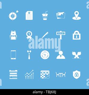 Business icon set - Office sign set vector Stock Vector