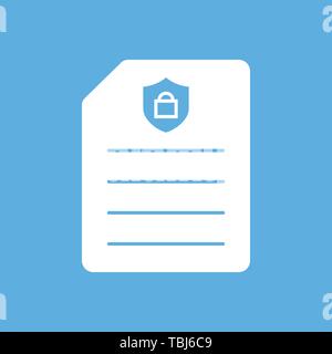 Office secure document file icon Stock Vector
