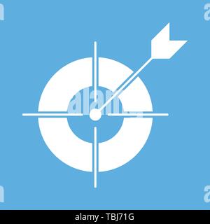 Successful shoot - Darts target aim icon - vector Stock Vector