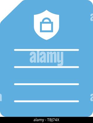 Office secure document file icon Stock Vector