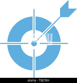 Successful shoot - Darts target aim icon - vector Stock Vector