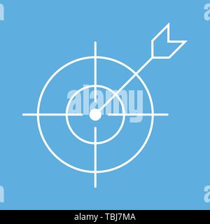 Successful shoot - Darts target aim icon - vector Stock Vector