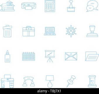 Business icon set - Office sign icon set - vector Stock Vector