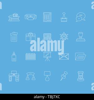 Business icon set - Office sign icon set - vector Stock Vector