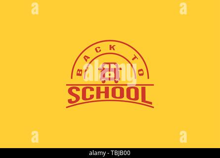 Back to school vector concept icon illustration - Back to school logo Stock Vector