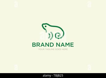 Frog toad logo symbol template vector Stock Vector