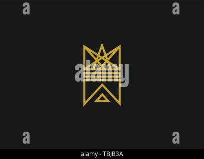 Crown logo design template vector Stock Vector