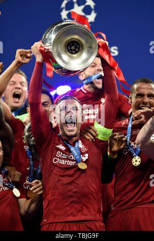 Madrid, Spain. 01st June, 2019. DURING THE MATCH TOTTENHAM HOTSPUR FC VERSUS LIVERPOOL FC AT THE FINAL UEFA CHAMPIONS LEAGUE. MADRID. Credit: CORDON PRESS/Alamy Live News Stock Photo