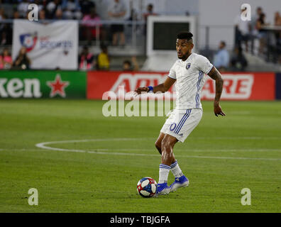 Washington DC, USA. 1st June, 2019. San Jose Earthquakes Midfielder (20) Anibal Godoy during an MLS soccer match between the D.C. United and the San Jose Earthquakes at Audi Field in Washington DC. Justin Cooper/CSM/Alamy Live News Stock Photo