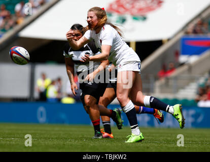 London, UK. 02nd June, 2019. LONDON, United Kingdom. 02 June, 2019. Sarah McKenna of England Women  during Quilter Cup between Barbarians Women and England Women ( Red Roses ) at Twickenham Stadium , London,  on 02 June 2019  Credit: Action Foto Sport/Alamy Live News Stock Photo