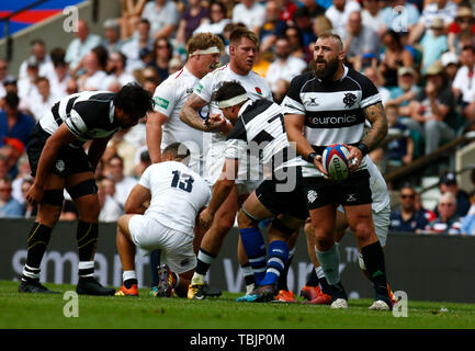 LONDON, United Kingdom. 02nd June, 2019. Joe Marler of Barbarians during Quilter Cup between Barbarians and England XV at Twickenham Stadium, London, on 02 June 2019 Credit: Action Foto Sport/Alamy Live News Credit: Action Foto Sport/Alamy Live News Stock Photo