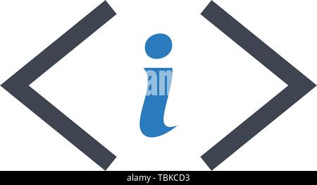 Development information icon vector - blue Stock Vector