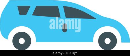 Car colorful flat icon Stock Vector