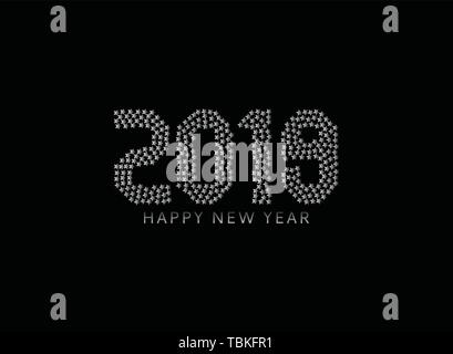 Happy new year 2019, happy new year 2019 wallpaper Stock Vector