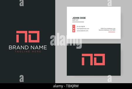 Premium letter ND logo with an elegant corporate identity template Stock Vector