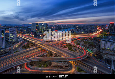 Beijing Xizhimen overpass sunset Stock Photo - Alamy
