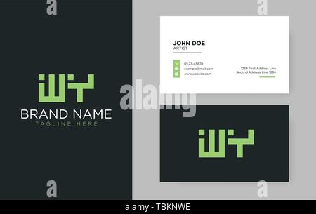 Premium letter WY logo with an elegant corporate identity template Stock Vector