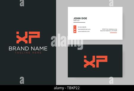 Premium letter XP logo with an elegant corporate identity template Stock Vector