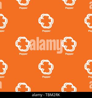 Pepper pattern vector orange Stock Vector
