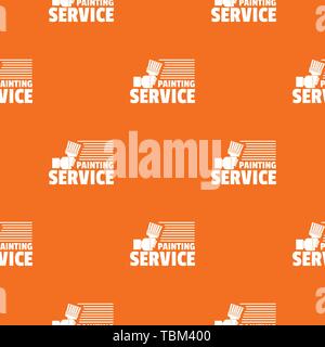 Painting service pattern vector orange Stock Vector