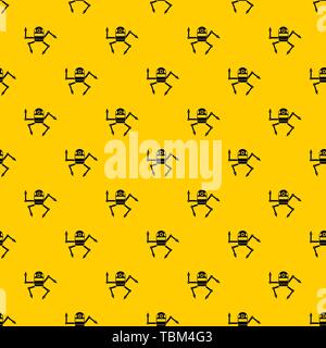 Spider robot pattern vector Stock Vector