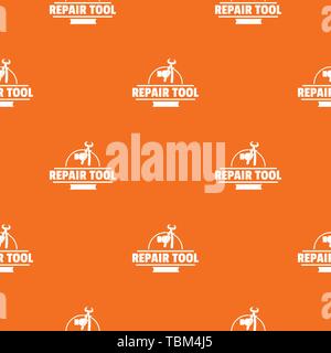 Repair firm pattern vector orange Stock Vector