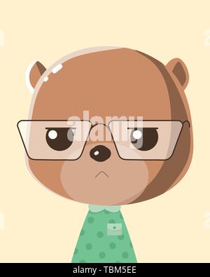 Cute beaver.Childish print for nursery,kids apparel,poster,postcard. Stock Vector