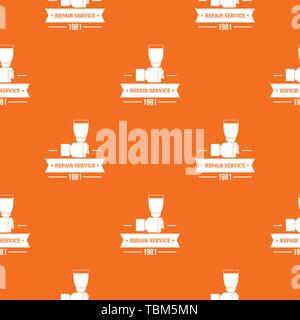 Renovation service pattern vector orange Stock Vector