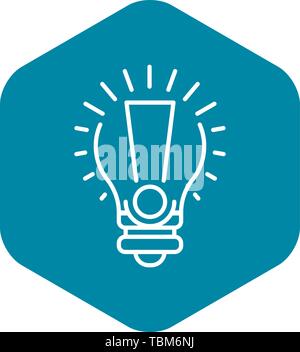 Bulb new idea icon, outline style Stock Vector