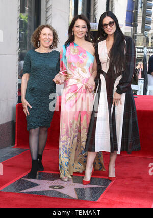 Lucy Liu Star Ceremony on the Hollywood Walk of Fame  Featuring: Rhea Perlman, Lucy Liu, Demi Moore Where: Los Angeles, California, United States When: 01 May 2019 Credit: Nicky Nelson/WENN.com Stock Photo