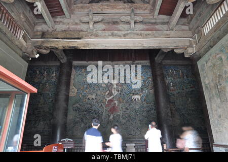 Guanyin, upside down at the Great Buddha Temple in Zhengding, Hebei Province Stock Photo